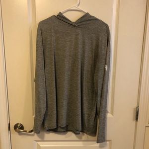 Heather grey Patagonia quick dry tech long sleeve